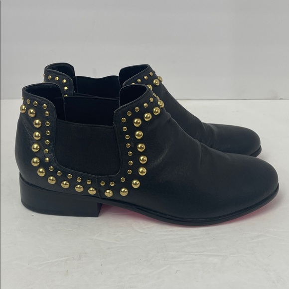 Betsey Johnson Black Studded Sadie Booties - Picture 1 of 9